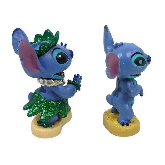 Disney Stitch 2" Mini Figure Collectible Toy Cake Topper Hula Figurine Lot Of 2 - Picture 6 of 12